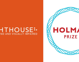 A composite of the LightHouse and Holman Prize logos