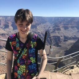 YES Summer Academy participants, Heaven, poses at the Grand Canyon