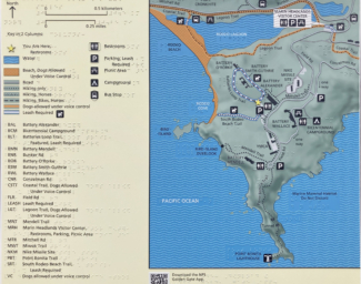 Tactile and Braille map of Battery Alexander Park