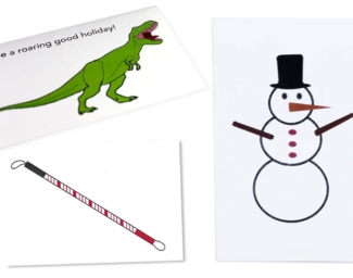 Tactile and Braille holiday cards designed by MAD Lab sold at Adaptations.org
