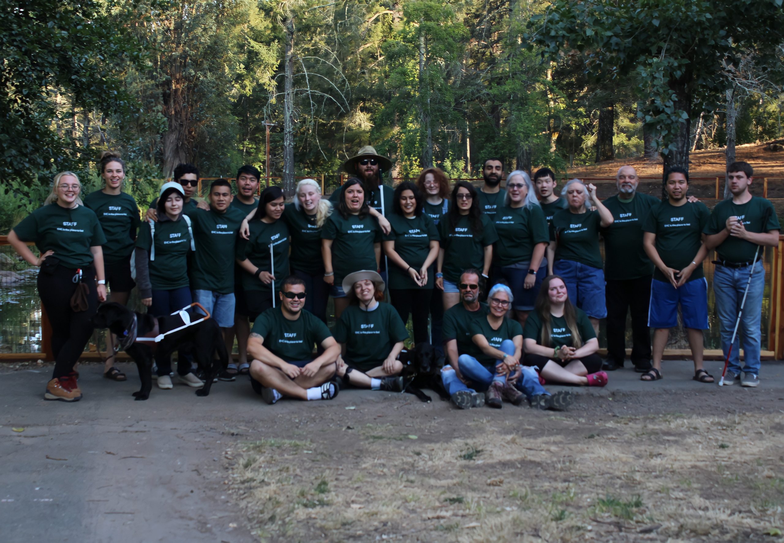 2021 EHC staff poses for a group photo outdoors