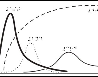 Graph with 4 overlapping lines and braille labels.