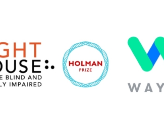 A composite of the LightHouse, Holman Prize and Waymo logos