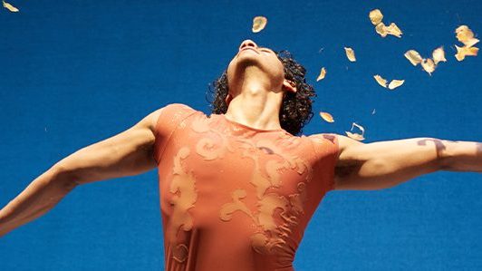 chest up, a person leans back with arms outstretched. Text says, “SKETCH 12: Dear Diary”