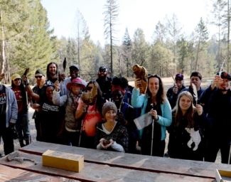 Students gather for Sensing the Seasons at EHC in 2019