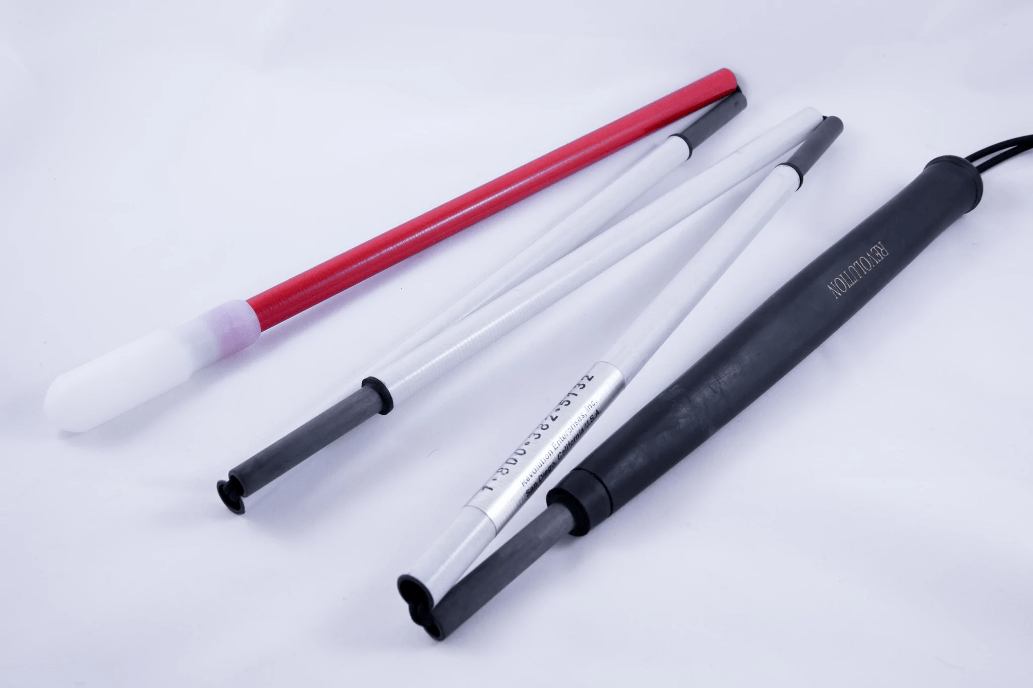 A Revolution graphite folding cane
