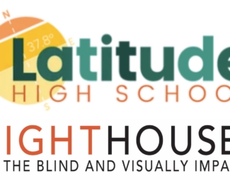 A composite of the Latitude High School and LightHouse logos