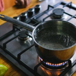 water boiling A pot with water boiling