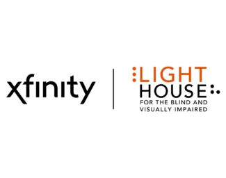 A composite of the Xfinity and LightHouse logos