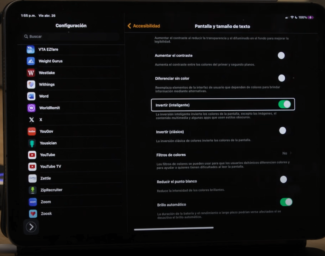 A screenshot of the iOS menus in Spanish from a CTA webinar video