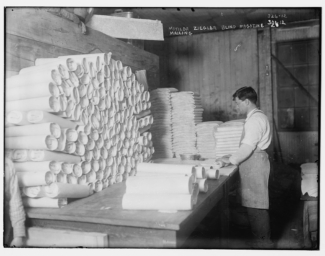 The Braille Matilda Ziegler Magazine for the Blind is assembled and prepared for mailing.